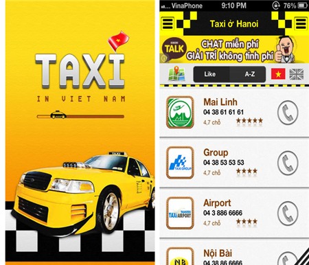 Ứng dụng trên iOS: Taxi và Xe tải Việt Nam