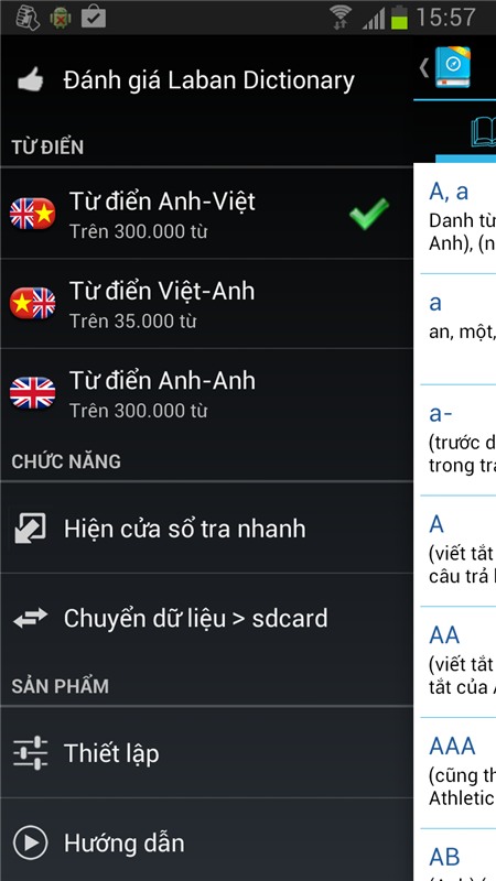 Tra từ điển Anh – Việt offline trên Android
