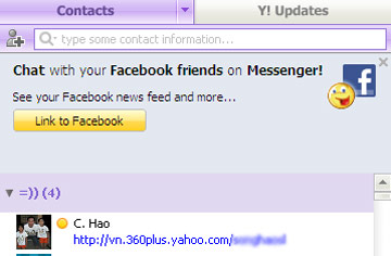 Yahoo Messenger 11 có thể chat với Facebook