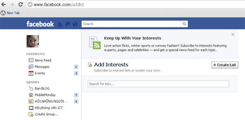 Khám phá Interest List mới toanh trên Facebook