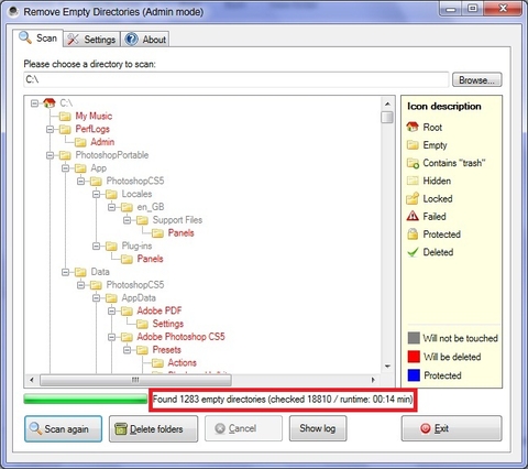 Xóa nhanh hàng loạt thư mục trống với Remove Empty Directories