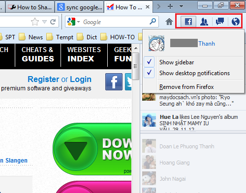 Chat Facebook ngay trên Firefox 17