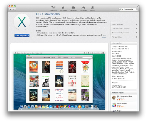 Lỗi thường gặp khi nâng cấp OS X Mavericks