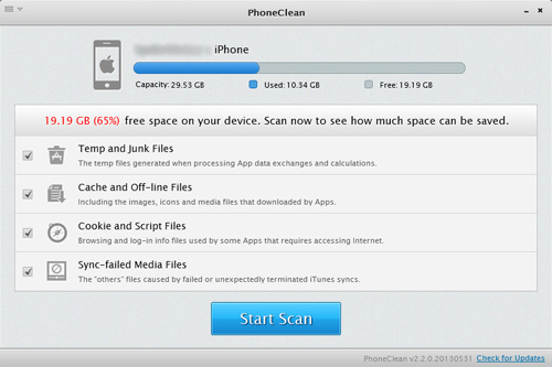 ‘Dọn dẹp’ iPhone với phần mềm PhoneClean