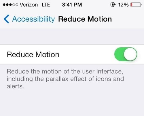 Tắt hiệu ứng ảnh nổi gây hao pin trên iOS 7