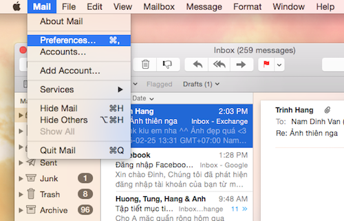 Đặt Outlook làm email mặc định cho máy tính Mac