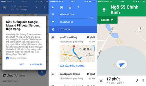 Thử nghiệm bản đồ Google dẫn đường chi tiết tại Việt Nam