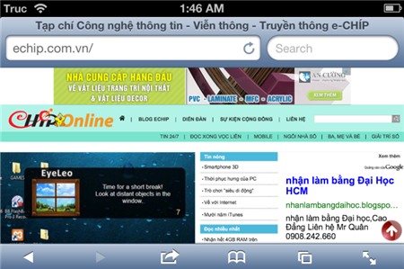 Lướt web toàn màn hình