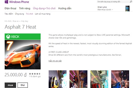 Mua ứng dụng Windows Phone bằng cách nào?
