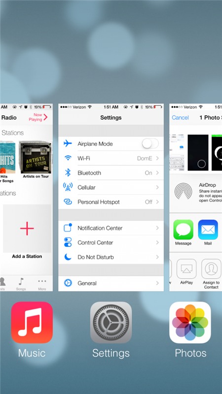 Cùng trải nghiệm iOS 7 Beta: Quản lý đa nhiệm