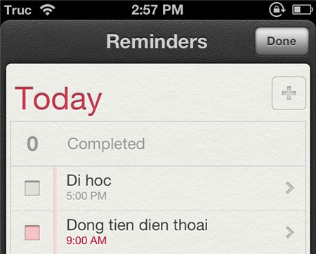 Thủ thuật iOS - Tạo lịch nhắc việc