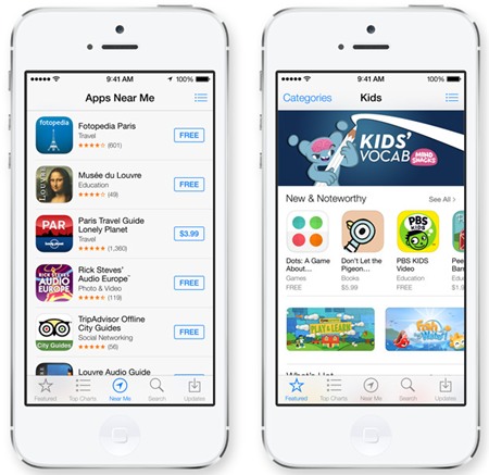 Cùng trải nghiệm iOS 7 Beta: App Store - cập nhật tự động, tìm ứng dụng theo địa điểm