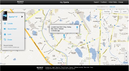 Với my Xperia: Định vị và bảo mật thiết bị Xperia