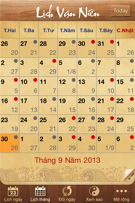 Ứng dụng trên iOS: Calendar Plus - Lunar & Solar Calendar – Lịch Vạn Niên