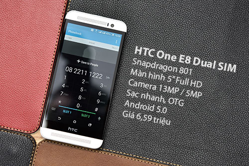 Mở hộp HTC One E8 Dual SIM: thêm sạc nhanh QuickCharge 2.0 và OTG so với bản cũ, giá 6,59 triệu đồng