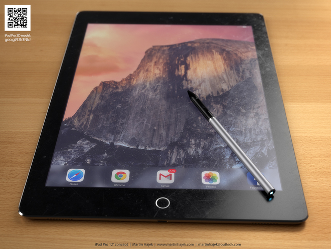 Ảnh dựng iPad Pro 12 inch đọ dáng iPad Air 2