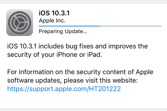 iOS 10.3 vừa ra mắt, Apple đã phát hành iOS 10.3.1 để sửa lỗi và cải thiện bảo mật