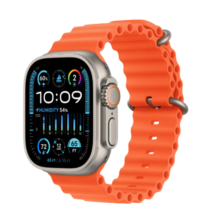 Apple Watch Ultra 2 - 49mm LTE - Titanium Case with Ocean Orange
