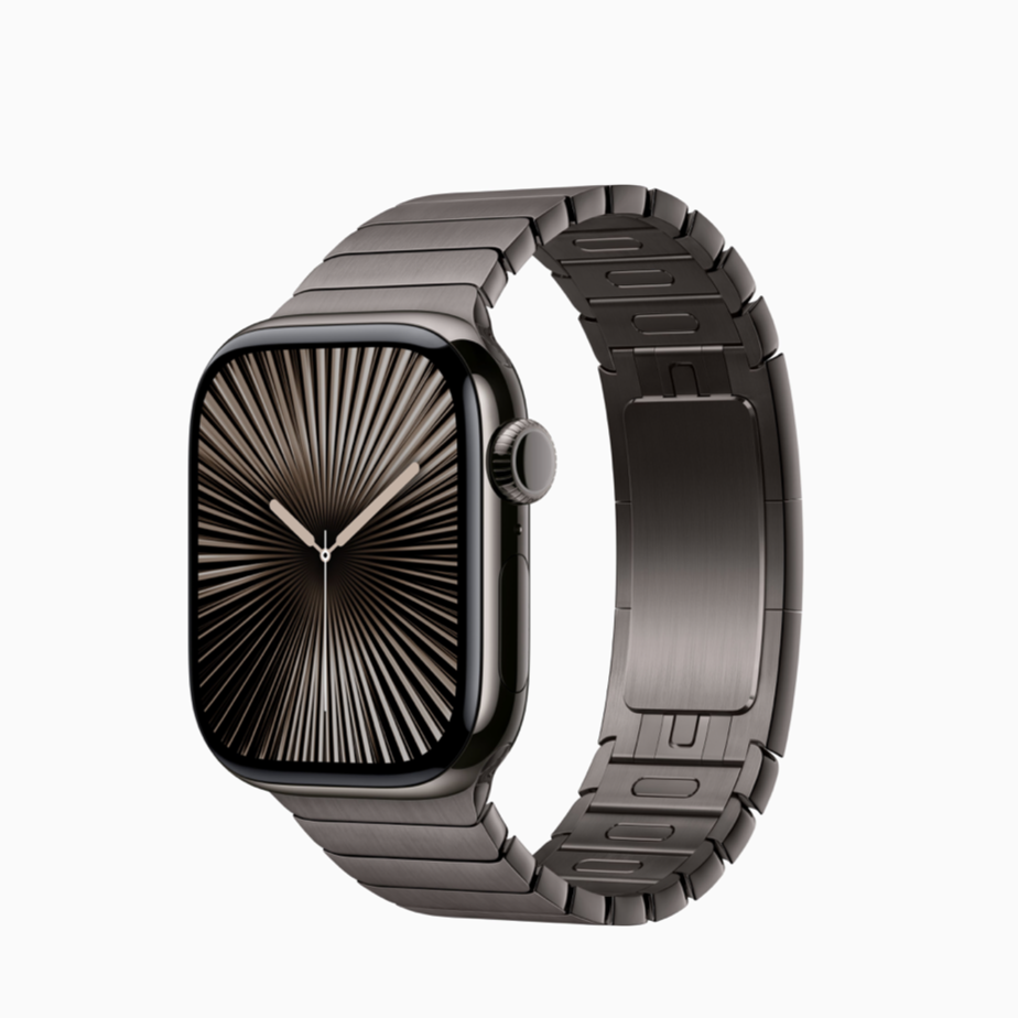 Apple Watch Series 10 - GPS + Cellular, 46mm - Viền Titan Dây Thép Mắt Xích Gray