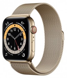Apple Watch 6 - 44mm - LTE Gold Stainless Steel (M09G3)