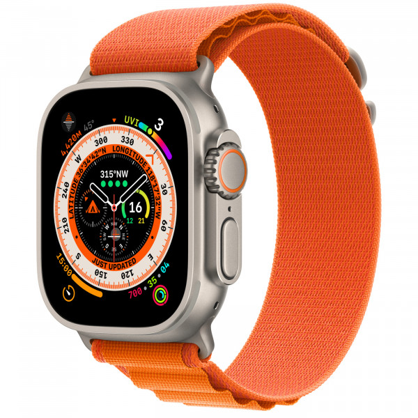 Apple Watch Ultra 49mm LTE - Titanium Case with Orange Alpine Loop