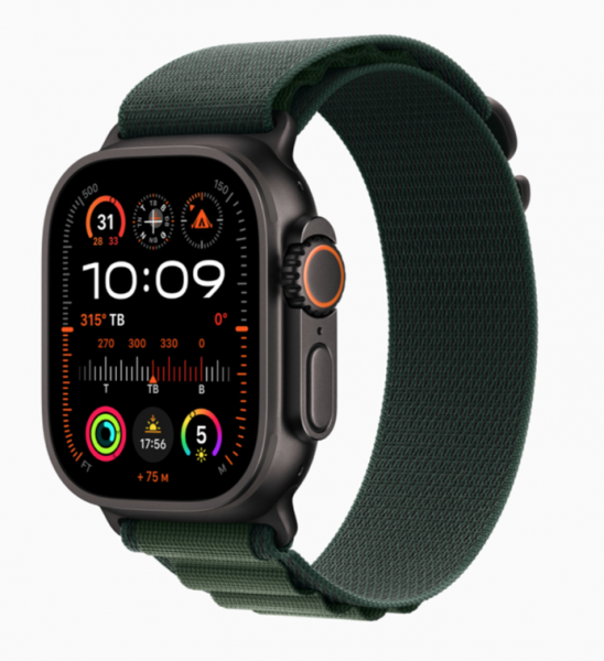 Apple Watch Ultra 2 - 49mm LTE - Dây Quấn Alpine Màu Xanh Lá Sẫm