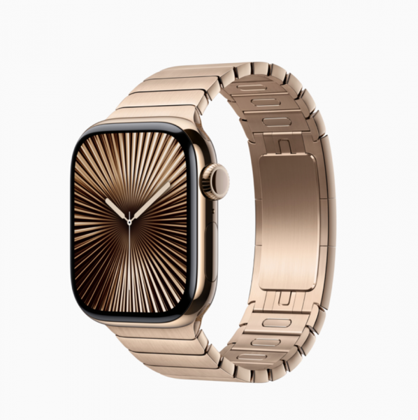 Series 10 - GPS + LTE, 42mm - Vỏ Titan Dây Thép Mắt Xích Gold Chính hãng