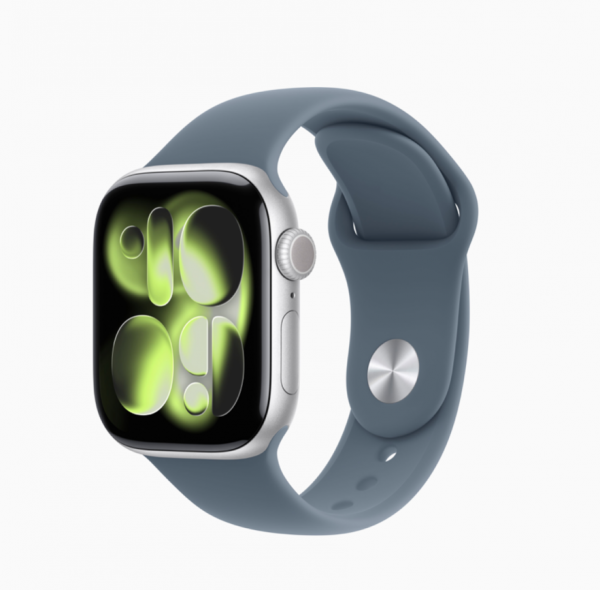 Apple Watch Series 11 GPS, Vỏ Nhôm Màu Bạc 42mm với Dây Đeo Thể Thao Màu Xanh Mỏ Neo - S/M